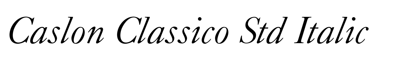 Caslon Classico Std Italic
